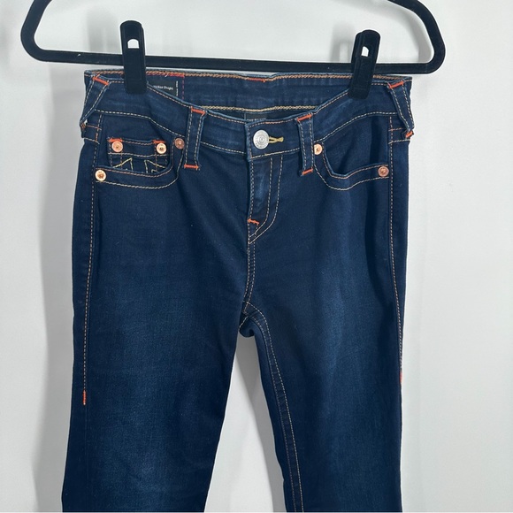 True Religion Billie Mid Rise Straight Dark Wash Jeans - Picture 3 of 9